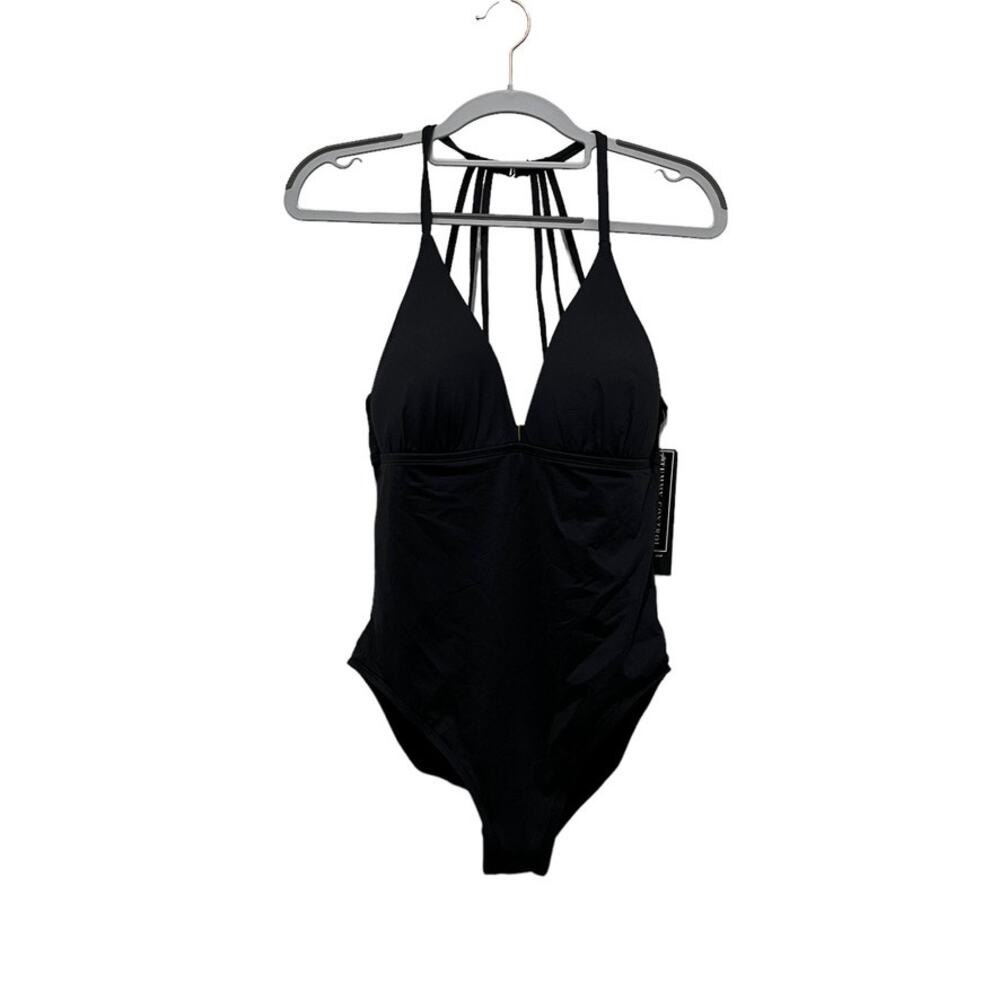 La Blanca One Piece Swimsuit Black Women's Size 8 Strappy Back NWT Tummy Control